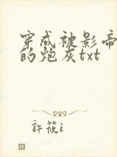 穿成被影帝抛弃的炮灰txt