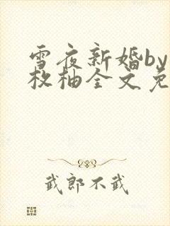 雪夜新婚by一枚柚全文免费阅读