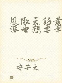 凤傲天的黄毛反派也想要幸福