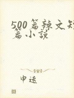 500篇辣文短篇小说