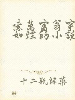 亿万富翁穿越柳如烟的小说叫什么