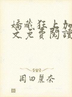 娇藏狂上加狂全文免费阅读笔趣阁