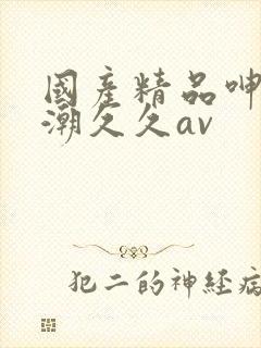 国产精品呻吟高潮久久av