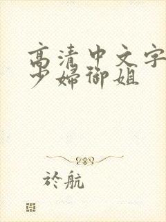 高清中文字幕版少妇御姐