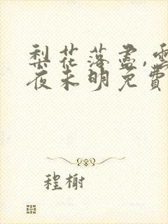 梨花落尽,云散夜未明免费阅读