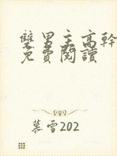双男主高干小说免费阅读封面