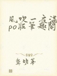 风吹一夜满关山po版笔趣阁
