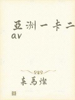 亚洲一卡二不卡av