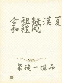 合租糙汉夏思思和程刚