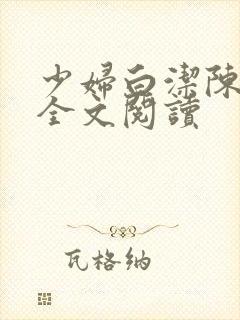少妇白洁陈三乳全文阅读