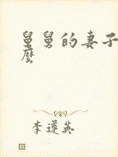 舅舅的妻子叫什么