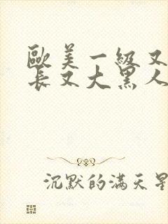 欧美一级又粗又长又大黑人一级