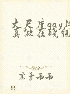 大尺度gay片真做在线观看