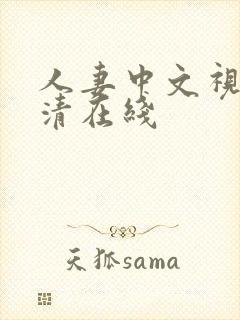 人妻中文视频高清在线