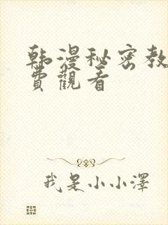 韩漫秘密教学免费观看