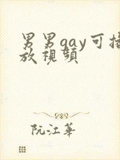 男男gay可播放视频