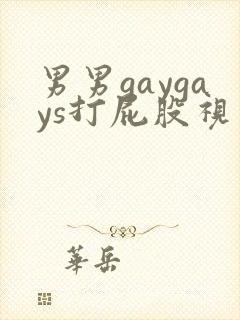 男男gaygays打屁股视频