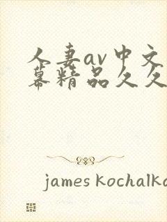 人妻av中文字幕精品久久久