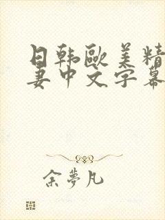 日韩欧美精品人妻中文字幕封面