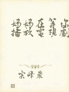 妈妈在等你免费播放电视剧