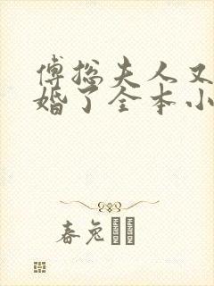 傅总夫人又闹离婚了全本小说