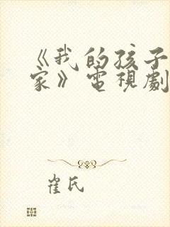 《我的孩子我的家》电视剧封面
