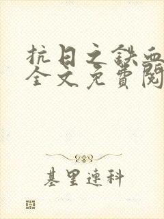 抗日之铁血山河全文免费阅读