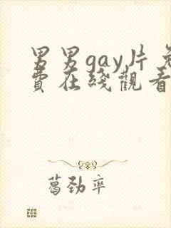 男男gay片免费在线观看