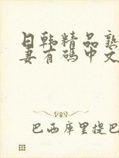 日韩精品熟女人妻有码中文字幕在线