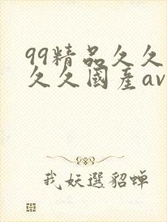 99精品久久久久久国产av封面