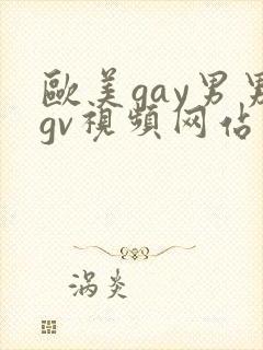 欧美gay男男gv视频网站