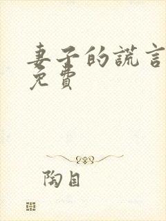 妻子的谎言高清免费
