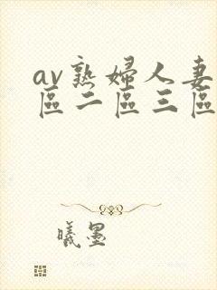 av熟妇人妻一区二区三区