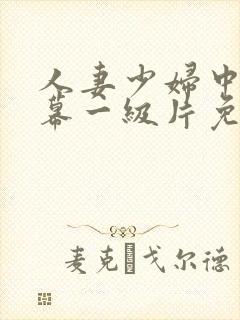 人妻少妇中文字幕一级片免费看