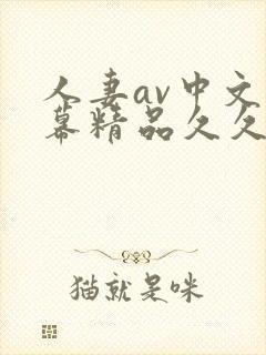 人妻av中文字幕精品久久久封面