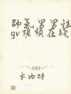 帅气男男性行为gv视频在线看