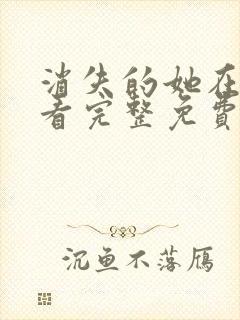 消失的她在线观看完整免费高清电影