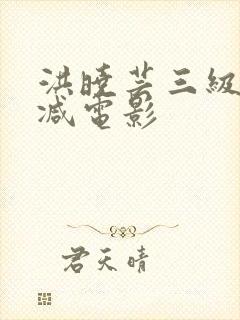 洪晓芸三级无删减电影