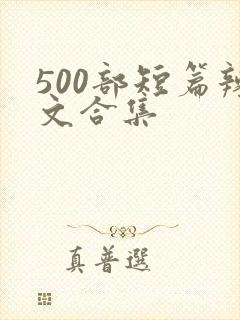 500部短篇辣文合集封面