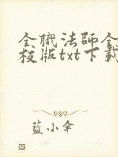 全职法师全本精校版txt下载