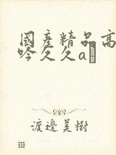 国产精品高潮呻吟久久aγ封面