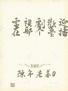 电视剧欢迎光临在哪个台播出