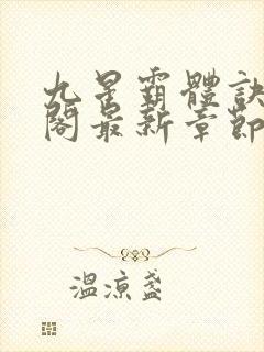 九星霸体诀笔趣阁最新章节封面