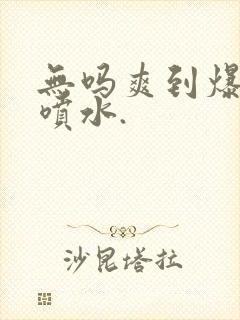 无吗爽到爆高潮喷水.