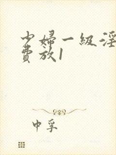 少妇一级淫片免费放1