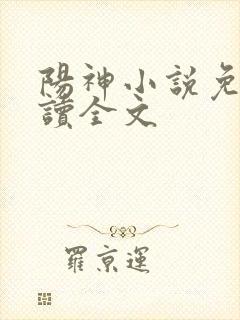阳神小说免费阅读全文封面