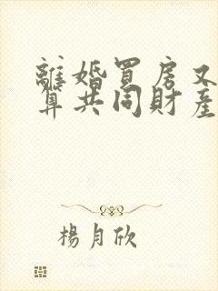 离婚买房又复婚算共同财产吗