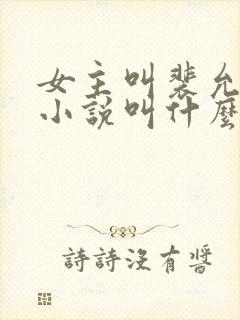 女主叫裴允歌的小说叫什么名字
