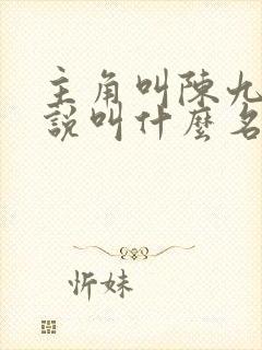 主角叫陈九的小说叫什么名字