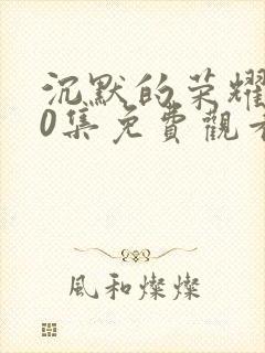 沉默的荣耀第20集免费观看封面